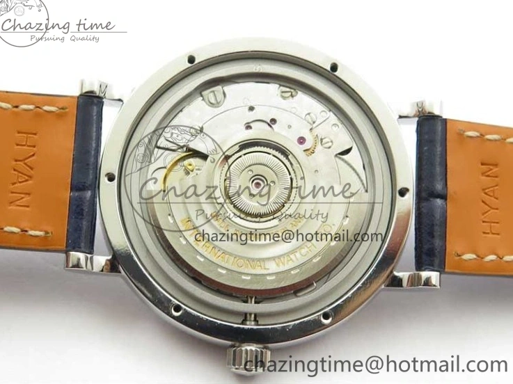 MIROTIME 1224 Portofino 37mm SS V7F 1:1 Best Edition Blue Dial Diamonds Bezel on Blue Leather Strap A Chic 7093